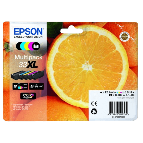 Epson 33XL / C13T33574011 CMYK XL rabattpaket - Original