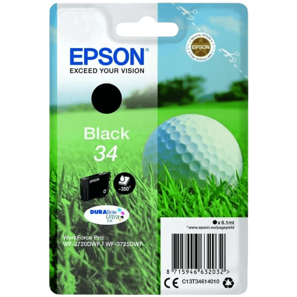 Epson 34 / C13T34614010 svart bläckpatron - Original