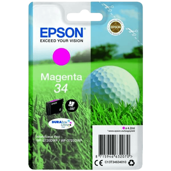 Epson 34 / C13T34634010 magenta bläckpatron - Original