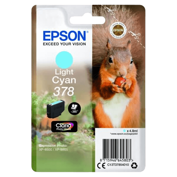 Epson 378 / C13T37854010 ljus cyan bläckpatron - Original