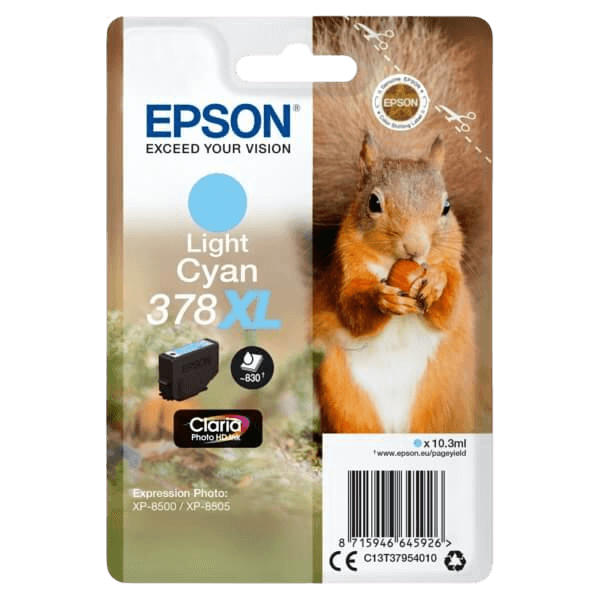 Epson 378 / C13T37954010 ljus cyan XL bläckpatron - Original