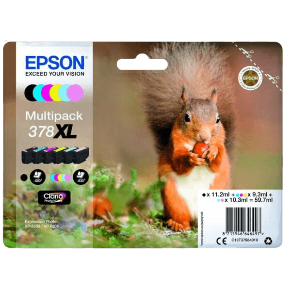 Epson 378 / C13T37984010 CMYK XL rabattpaket - Original