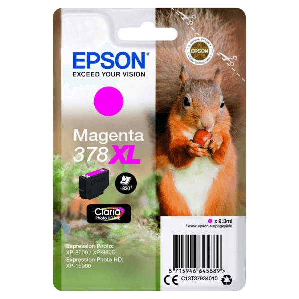 Epson 378 / C13T37934010 magenta XL bläckpatron - Original