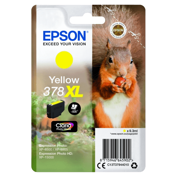 Epson 378 / C13T37944010 gul XL bläckpatron - Original