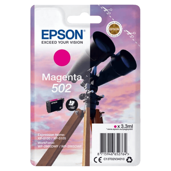Epson 502M / C13T02V34010 magenta bläckpatron - Original