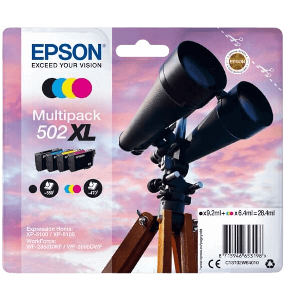 Epson 502XL / C13T02W64010 CMYK XL rabattpaket - Original