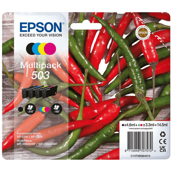 Epson 503 / C13T09Q64010 CMYK rabattpaket - Original