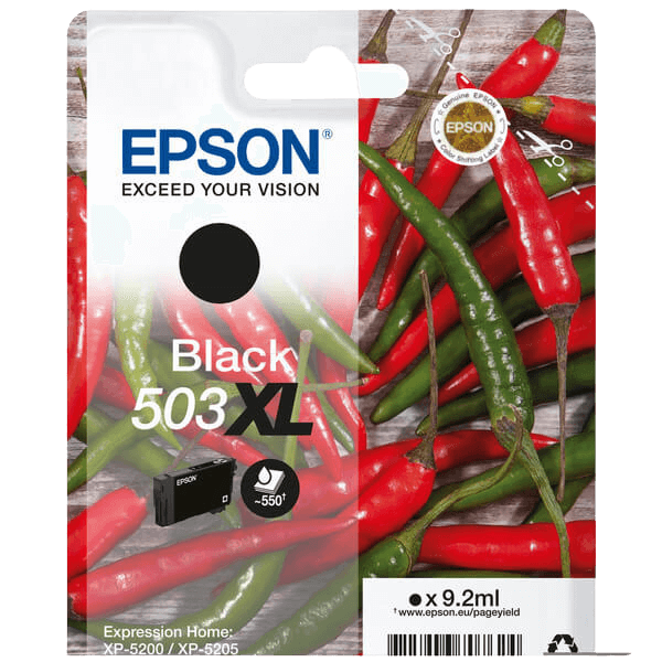 Epson 503XLBK / C13T09R14010 svart XL bläckpatron - Original
