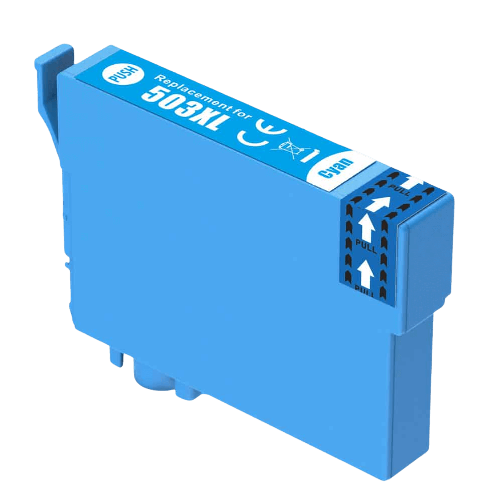 Epson 503XLC / C13T09R24010 cyan XL bläckpatron - Kompatibel