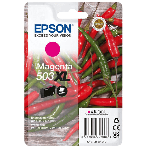 Epson 503XLM / C13T09R34010 magenta XL bläckpatron - Original