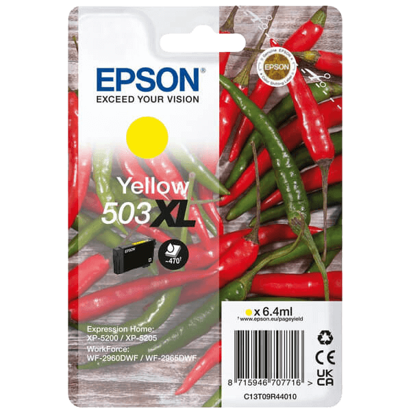 Epson 503XLY / C13T09R44010 gul XL bläckpatron - Original