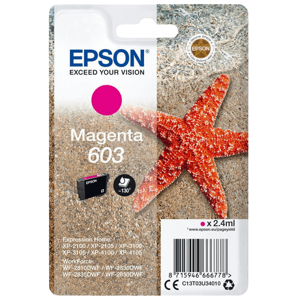Epson 603 / C13T03U34010 magenta bläckpatron - Original