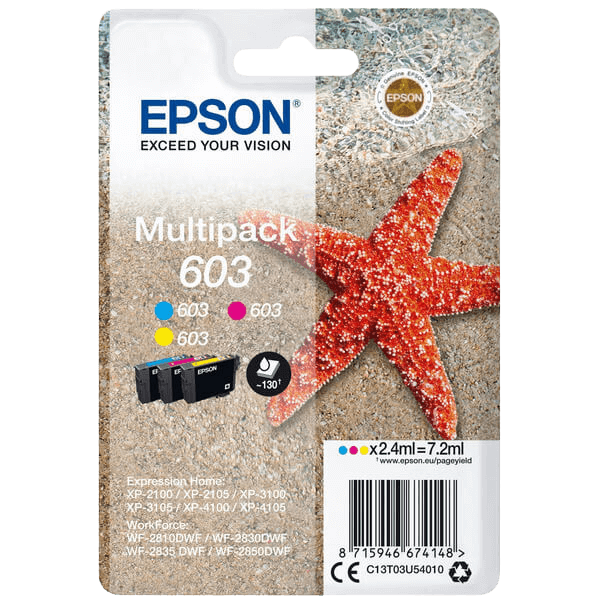Epson 603 / C13T03U54010 CMY rabattpaket - Original