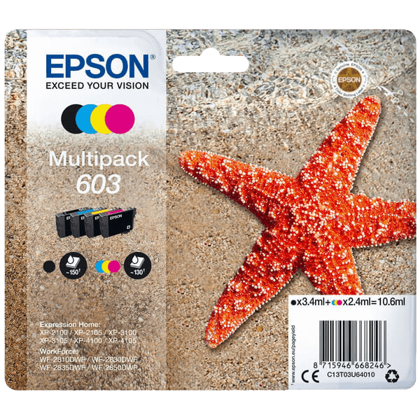 Epson 603 / C13T03U64010 CMYK rabattpaket - Original