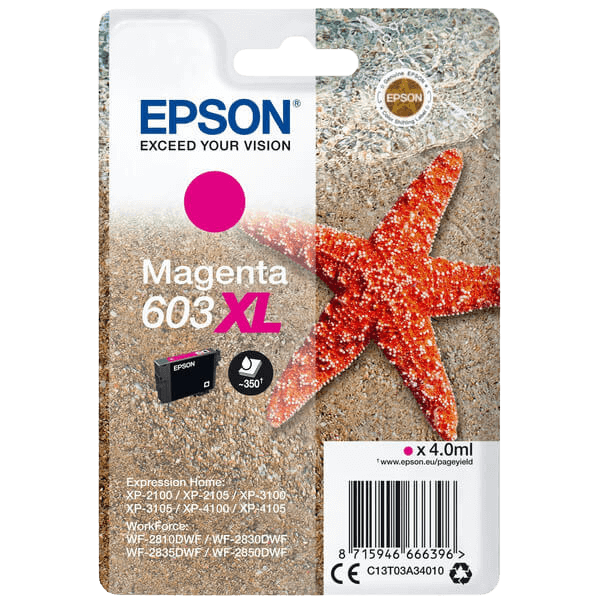 Epson 603XL / C13T03A34010 magenta XL bläckpatron - Original