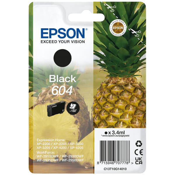 Epson 604 / C13T10G14010 svart bläckpatron - Original