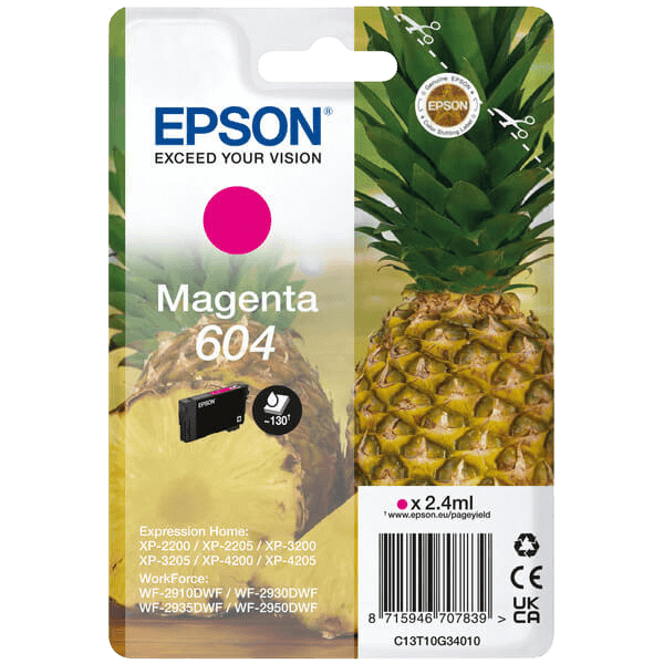 Epson 604 / C13T10G34010 magenta bläckpatron - Original