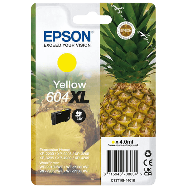 Epson 604XL / C13T10H44010 gul XL bläckpatron - Original