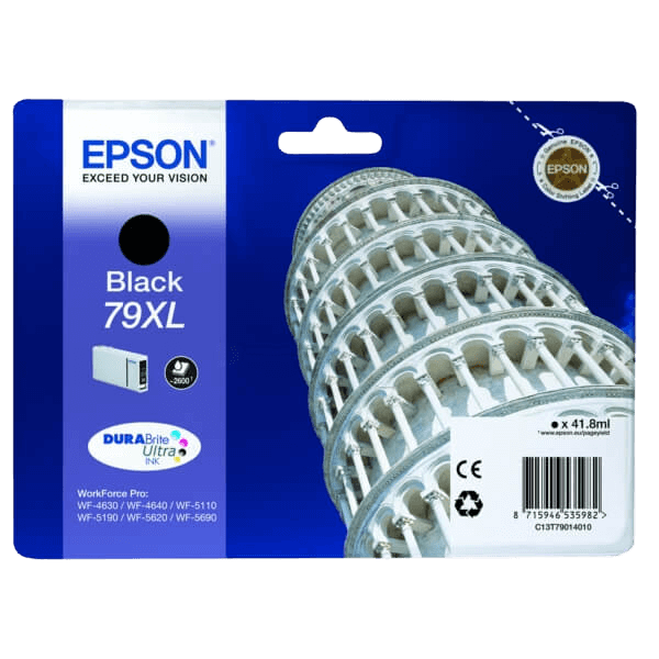 Epson 79 / C13T79014010 svart XL bläckpatron - Original