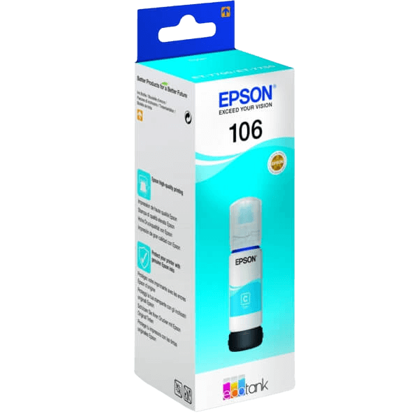 Epson 106 / C13T00R240 cyan bläck refill - Original