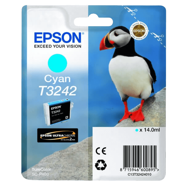 Epson T3242 / C13T32424010 cyan bläckpatron - Original