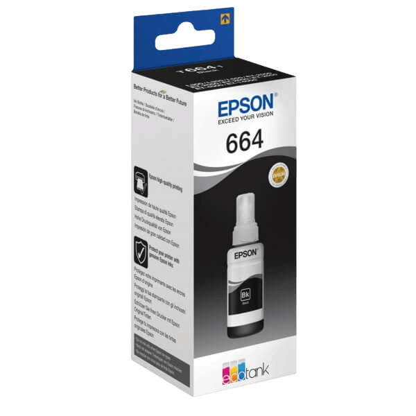 Epson T6641 / C13T664140 svart bläck refill - Original