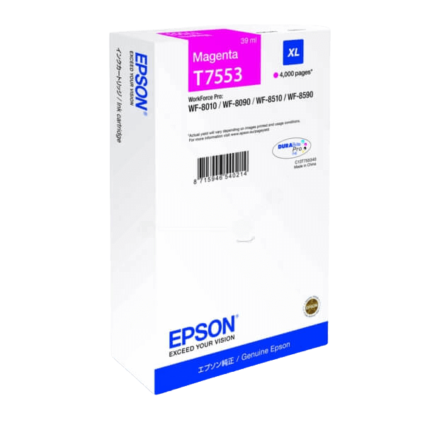 Epson T7553 / C13T755340 magenta XL bläckpatron - Original