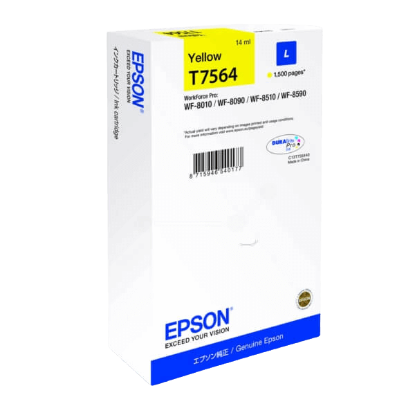 Epson T7564 / C13T756440 gul bläckpatron - Original