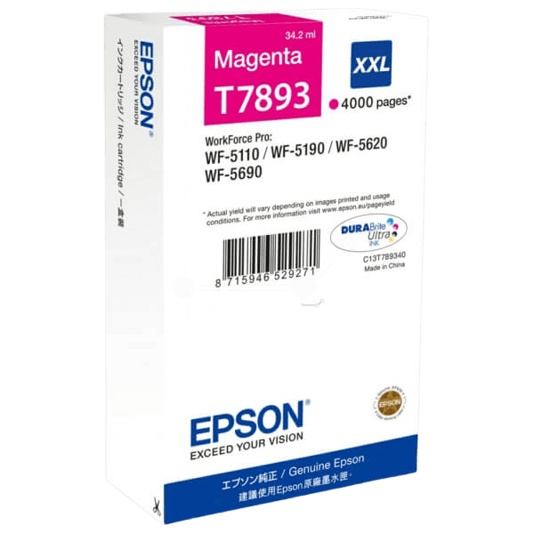 Epson T7893 / C13T789340 magenta XXL bläckpatron - Original
