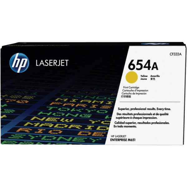 HP 654A / CF332A gul toner - Original