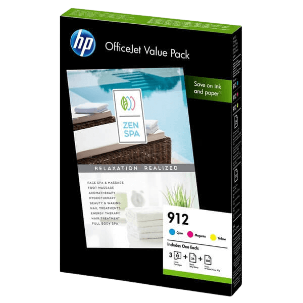 HP 912 / 6JR41AE CMY rabattpaket - Original