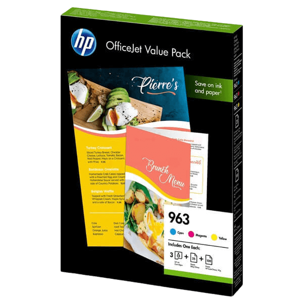 HP 963 / 6JR42AE CMY rabattpaket - Original