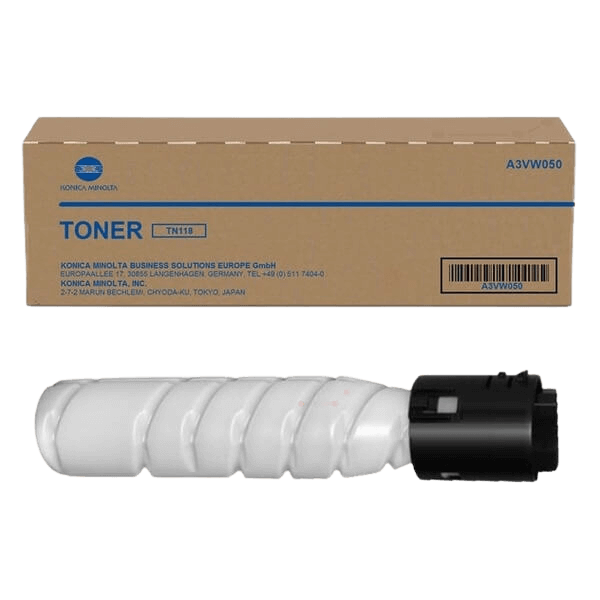 Konica Minolta TN118 / A3VW050 svart XL twin pack toner - Original