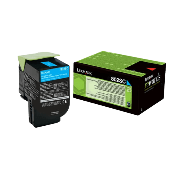 Lexmark 802SC / 80C2SC0 cyan XL toner - Original